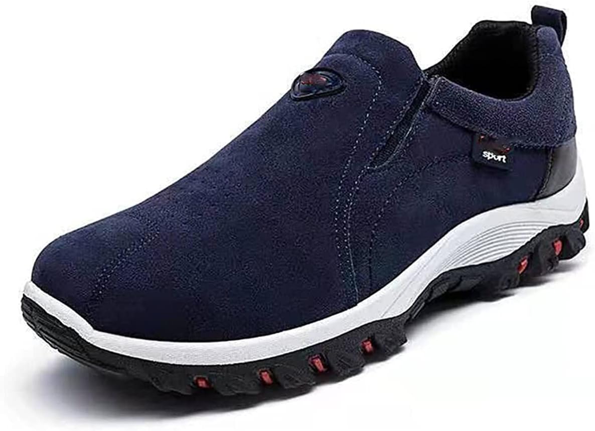 Mens Good Arch Support & NonSlip Shoes, Breathable Lightweight