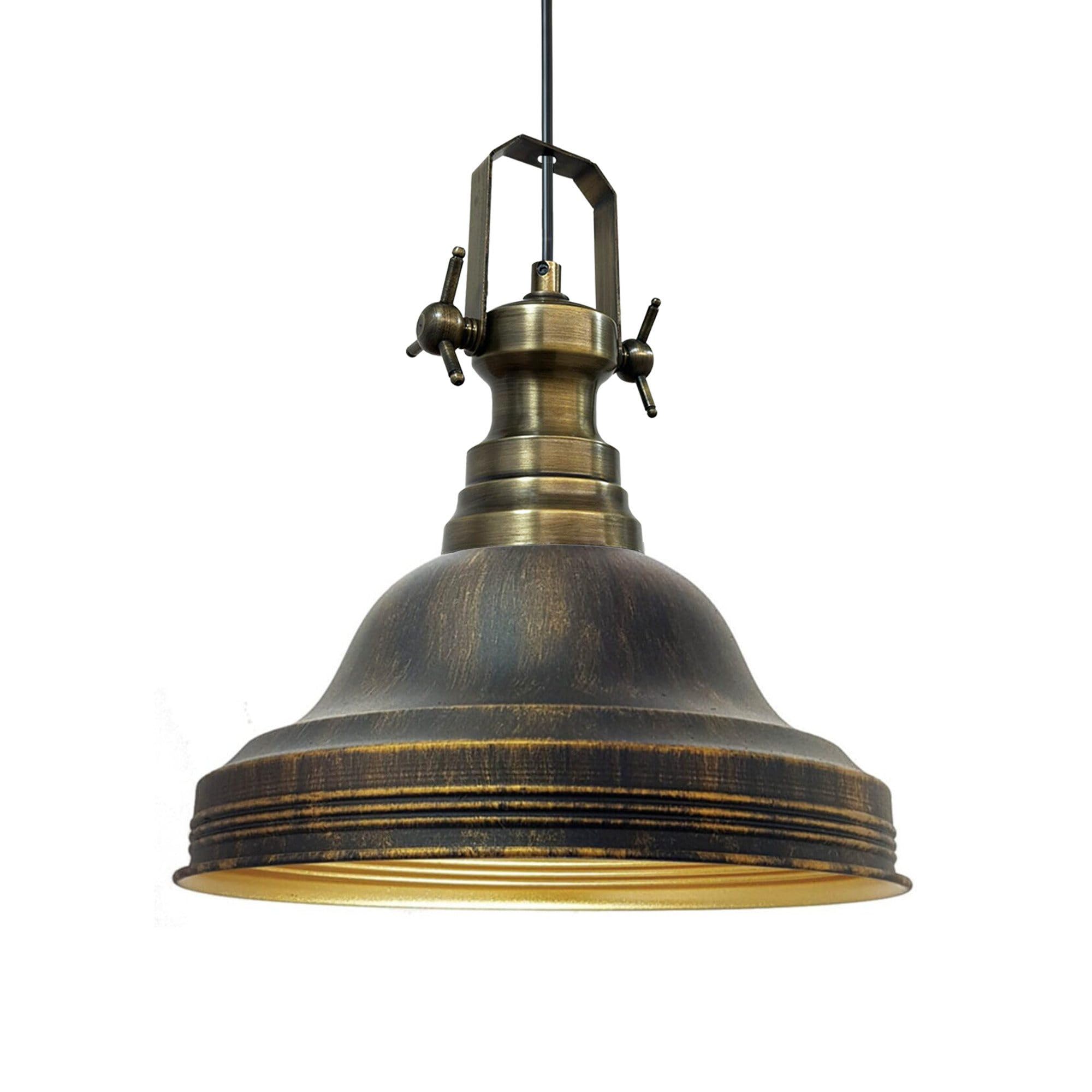 Bamyum Ulmete Industrial Ceiling Light 30 cm for Living Room, Copper Vintage Pendant Lighting for Kitchen, Retro E27 Lampshades — image 1