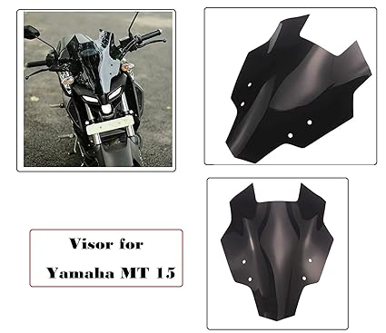 FK Racing Visor for Yamaha MT-15 (Black) U-03