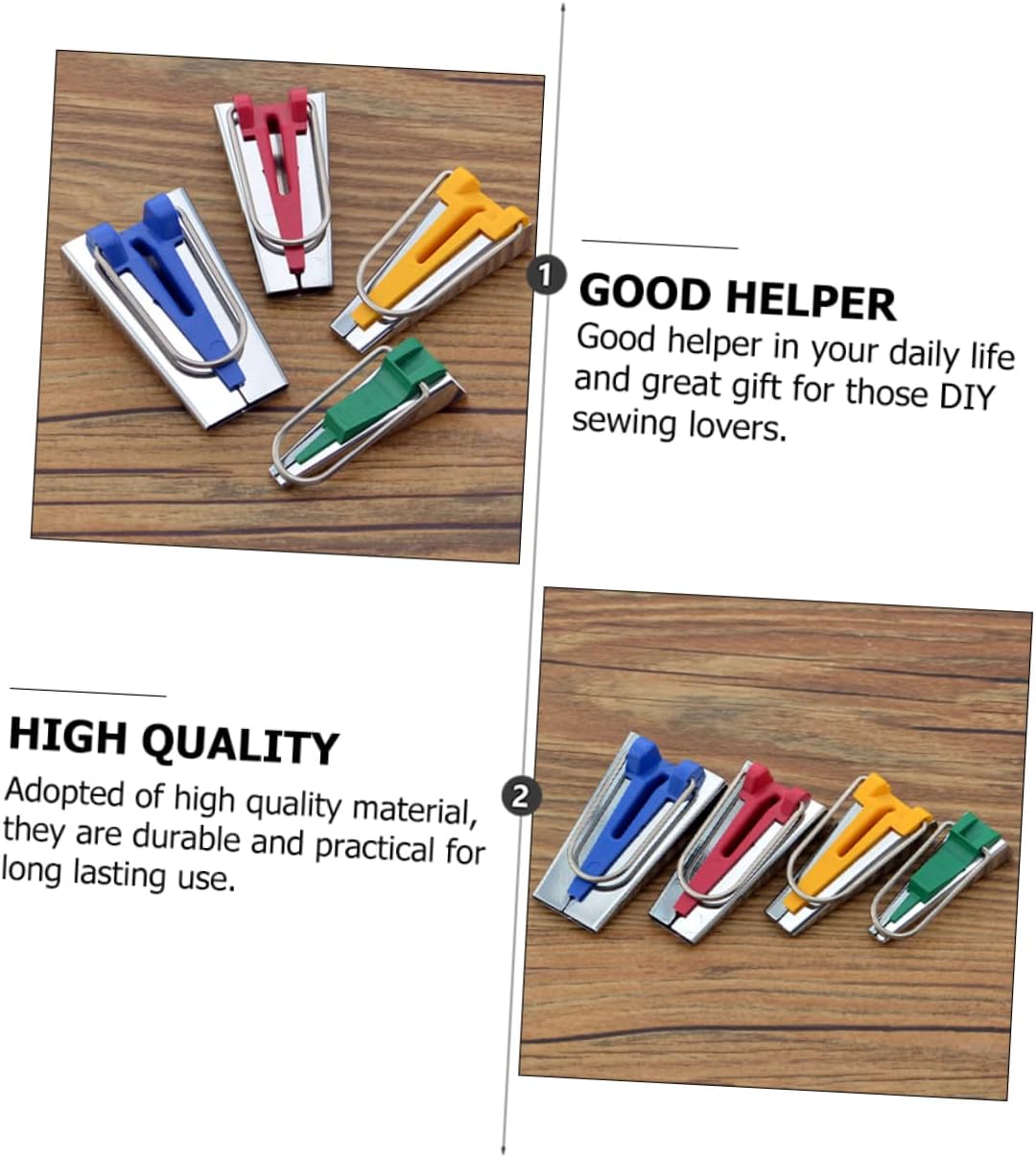 ERINGOGO 1Set Bias Tape Maker Sewing Tool Kit for Fabric Quilting Includes Bias Tape Makers Pearlized Pin for Dressmaking Crafts