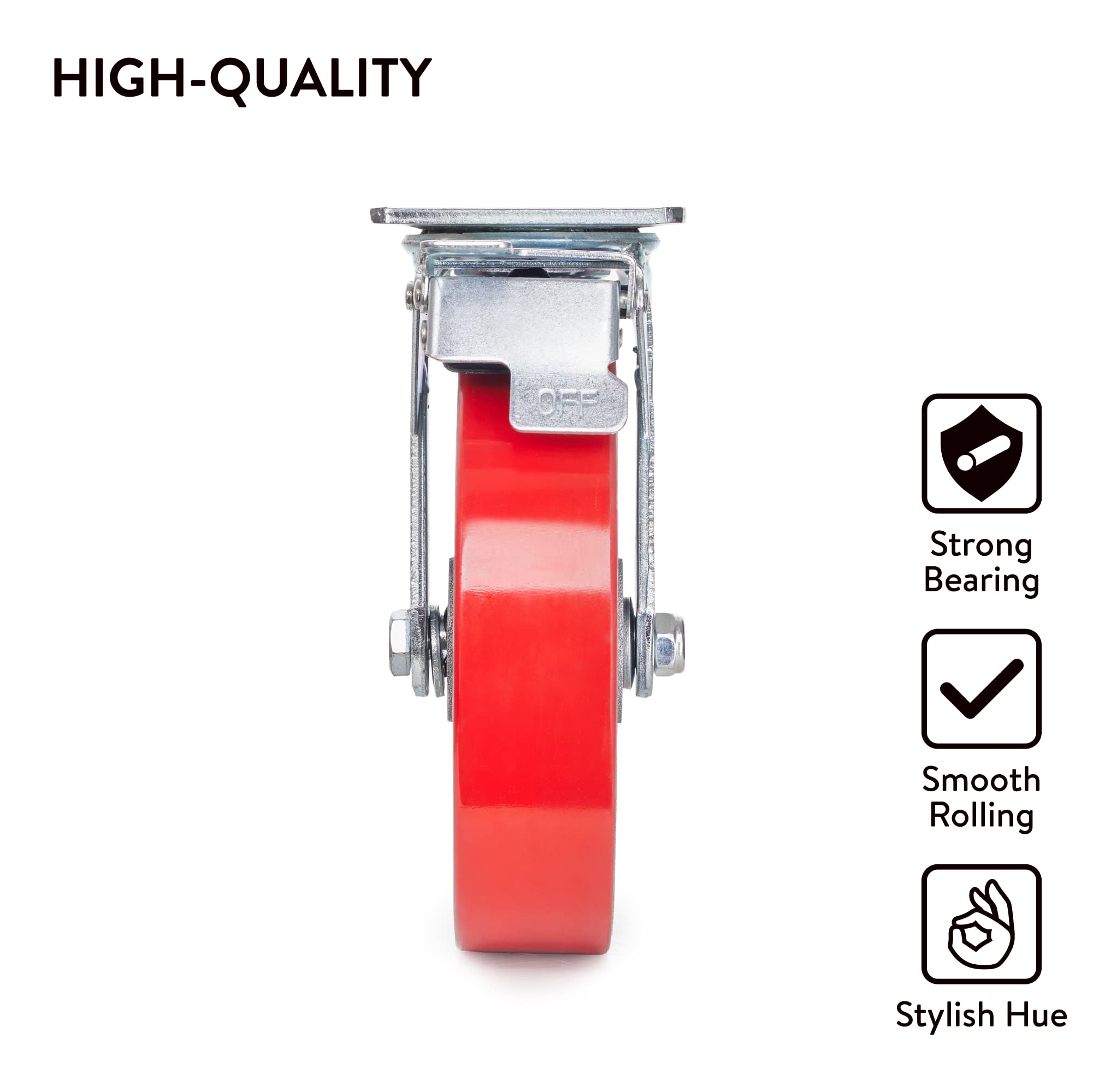 Ruota Per Carrello Medico - H382-6S200TPB/D - Haion Caster - Con Freno