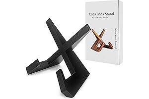 Rustic Black Cookbook Stand for Kitchen: Perfect for Recipe Enthusiasts