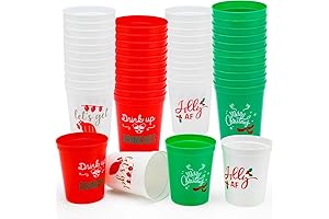 Festive Holiday Party Cups: 24-Pack of Red and Green Stadium Cups