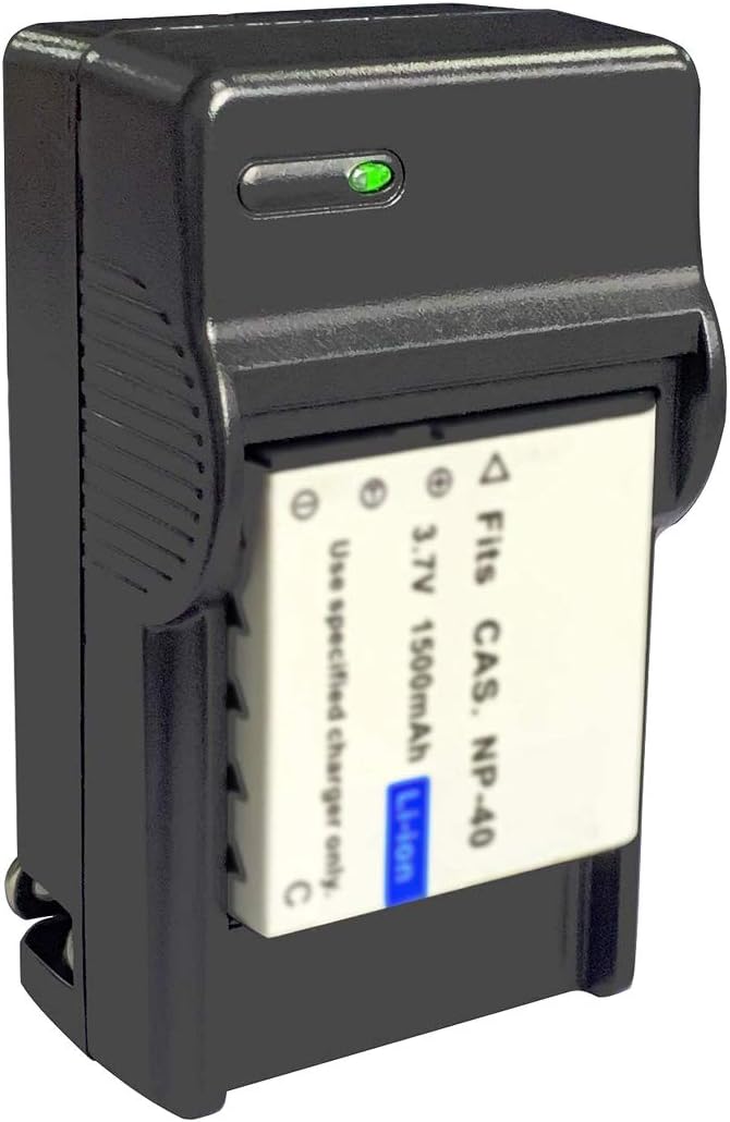 Camera Battery Charger,FamBrow Travel Charger for Digital Video Camera Camcorder 3.7V 1200mAh / 1500mAh NP-40 Rechargeable Lithium ion Battery (Battery Not Included)