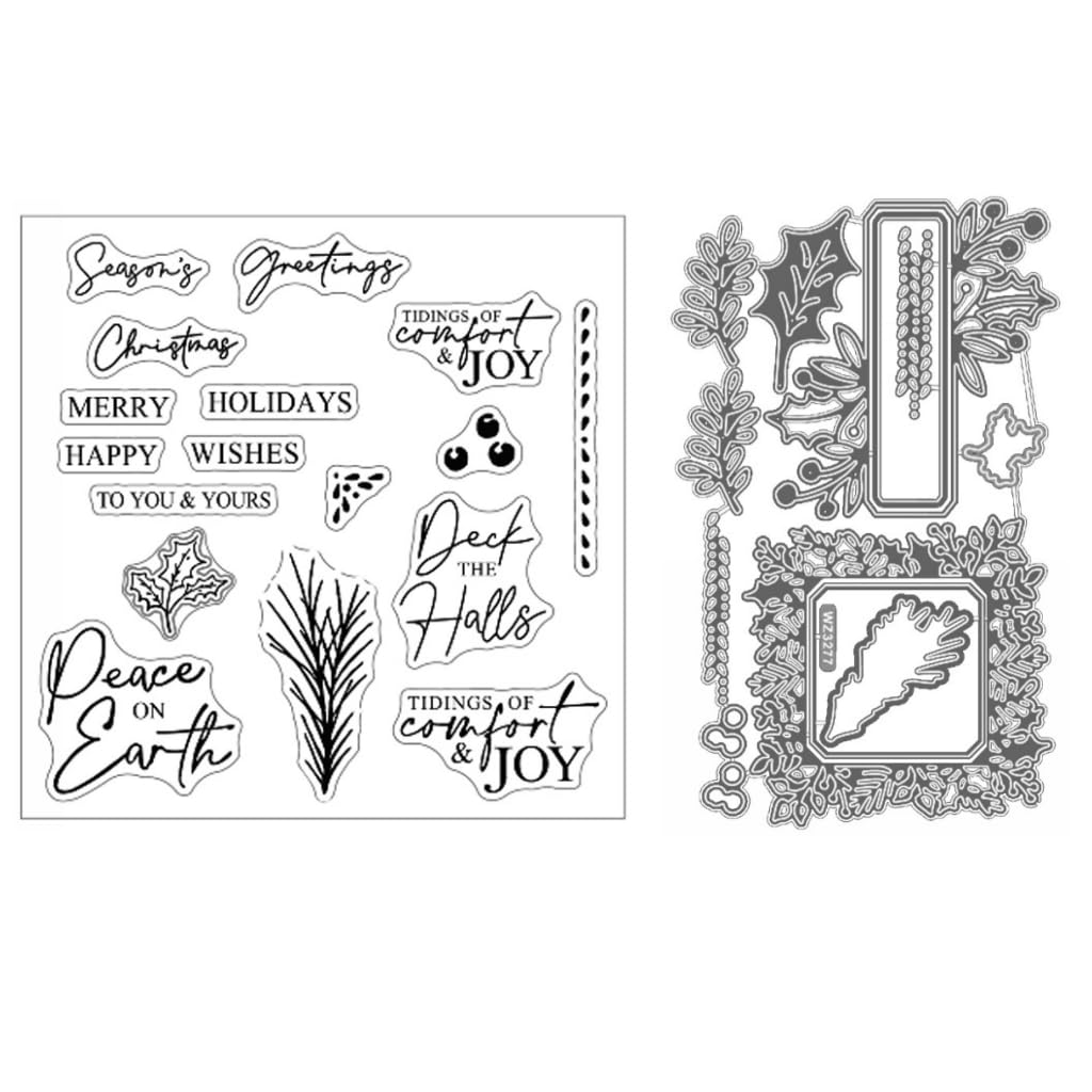Sredwtk Weihnachts Stanzschablonen Set - DIY Stempel Für Karten Und Scrapbooking