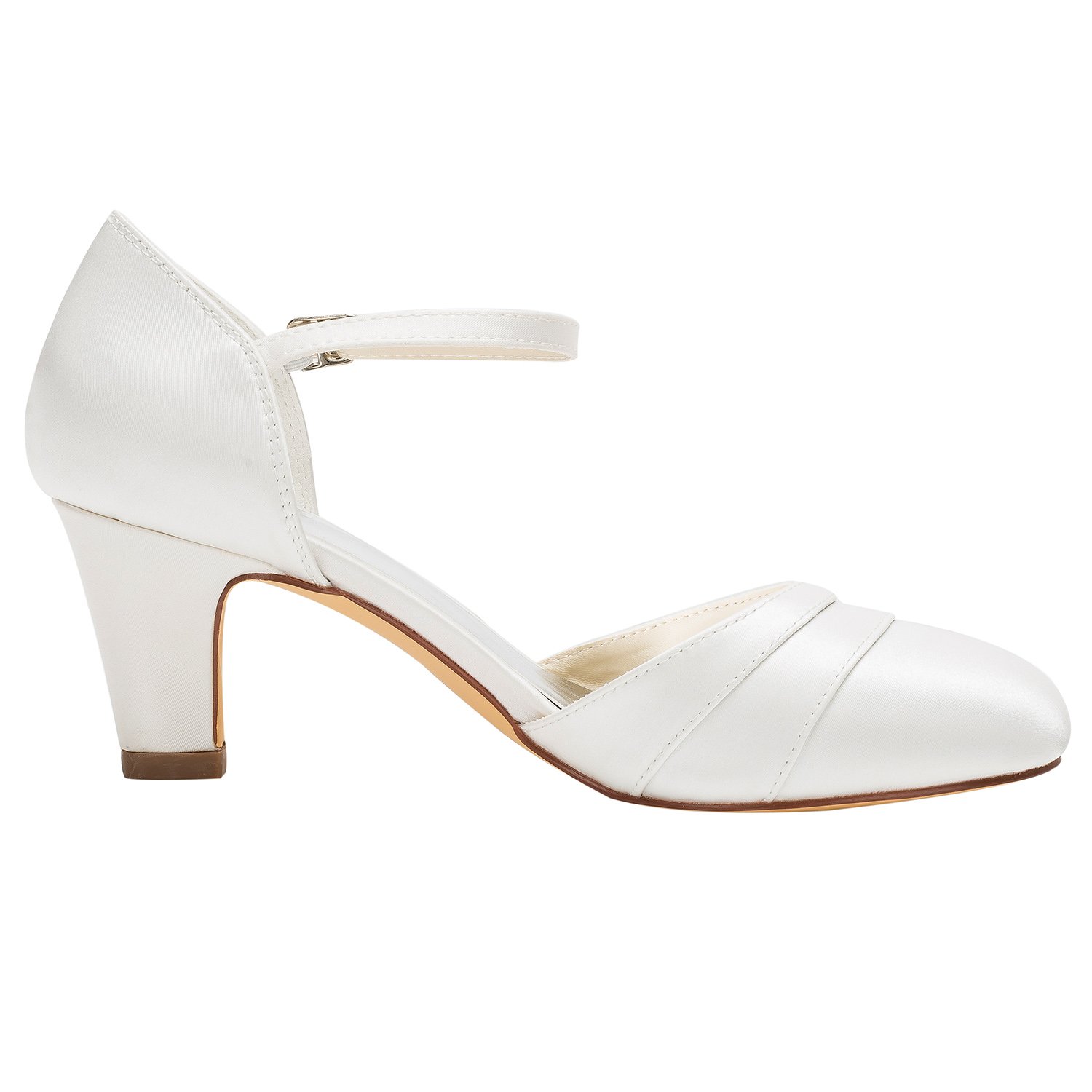 Brautschuhe Frauen Seide Wie Satin Stiletto Heel Closed Toe Pumps