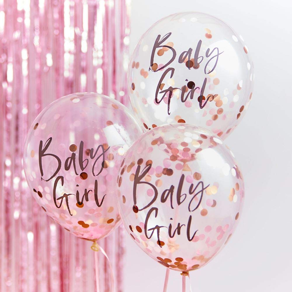 Image secondaire de Ballons Scintillants en Feuille d'Or Rose pour Baby Shower
