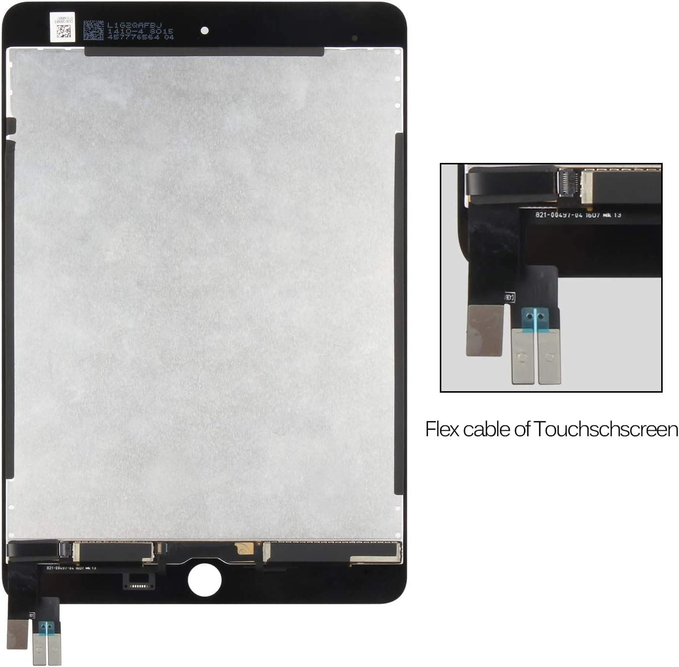 for iPad mini 5 7.9" 2019 A2133 A2124 A2126 A2125 LCD Display Touch Screen Assembly Replacement(Tablet Front+LCD Screen) (White)