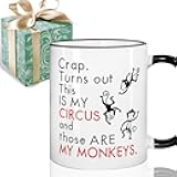 Turns Out This Is My Circus And These Are My Monkeys Mug, Funny Coffee Mug for Coworkers, Birthday Gifts for Coworkers Boss Friends Dad Mom Family, Funny Office Gifts for Women Men 11oz
