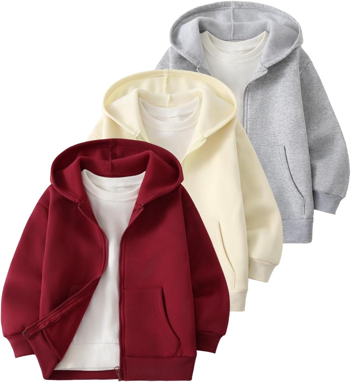 Boys Zip Up Hoodies Sweatshirts for Kids Fall Winter Clothes 4-14Y