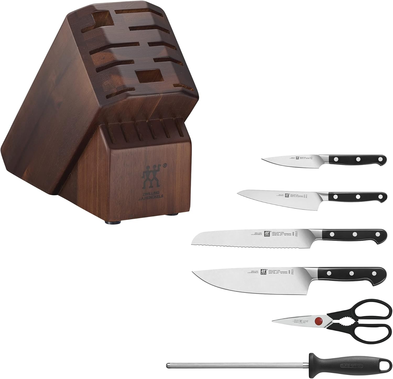 ZWILLING Pro 7-pc Knife Block Set - Acacia
