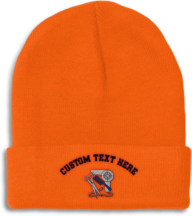 Speedy Pros Beanies for Men Hair Stylist Tools Embroidery Hairdresser Winter Hats for Women Acrylic Skull Cap 1 Size