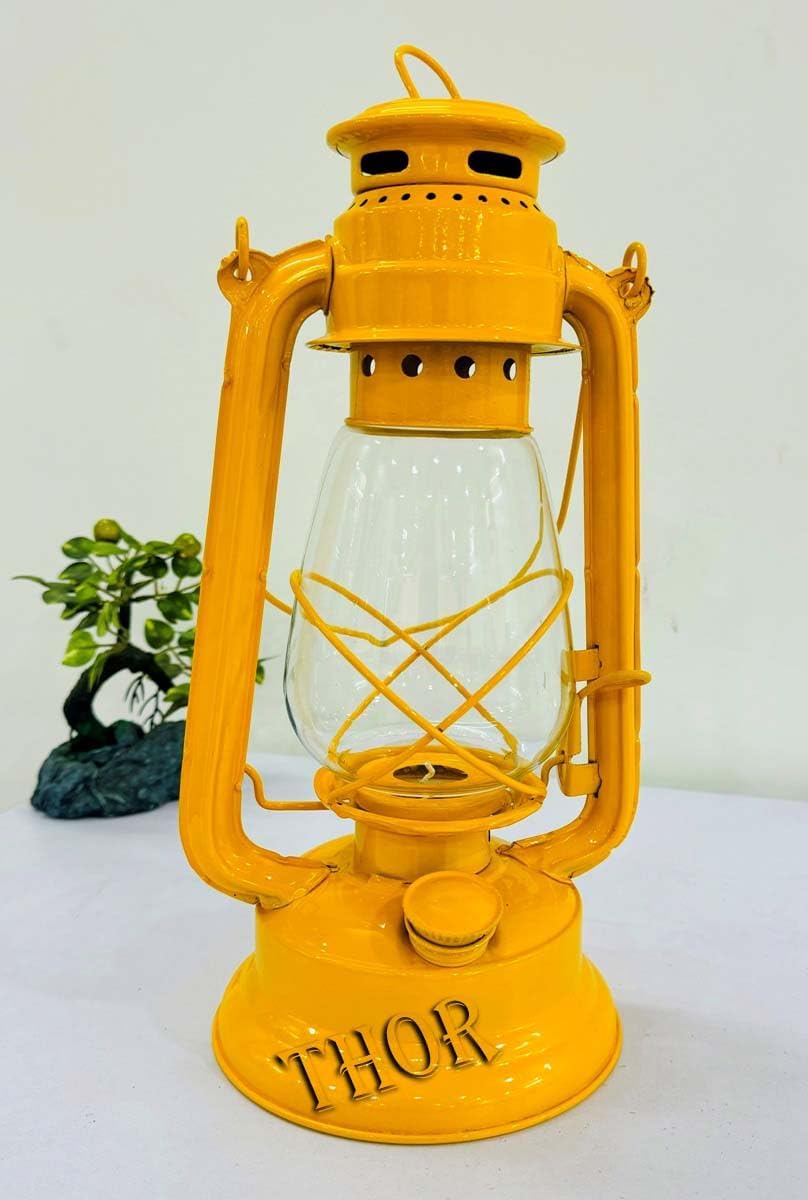 Yellow Candle Lantern Vintage Design Ideal for Camping Mount or Hang Options Indoor Outdoor Light for Your Home Decor Modern Rustic Vintage Farmhouse Style