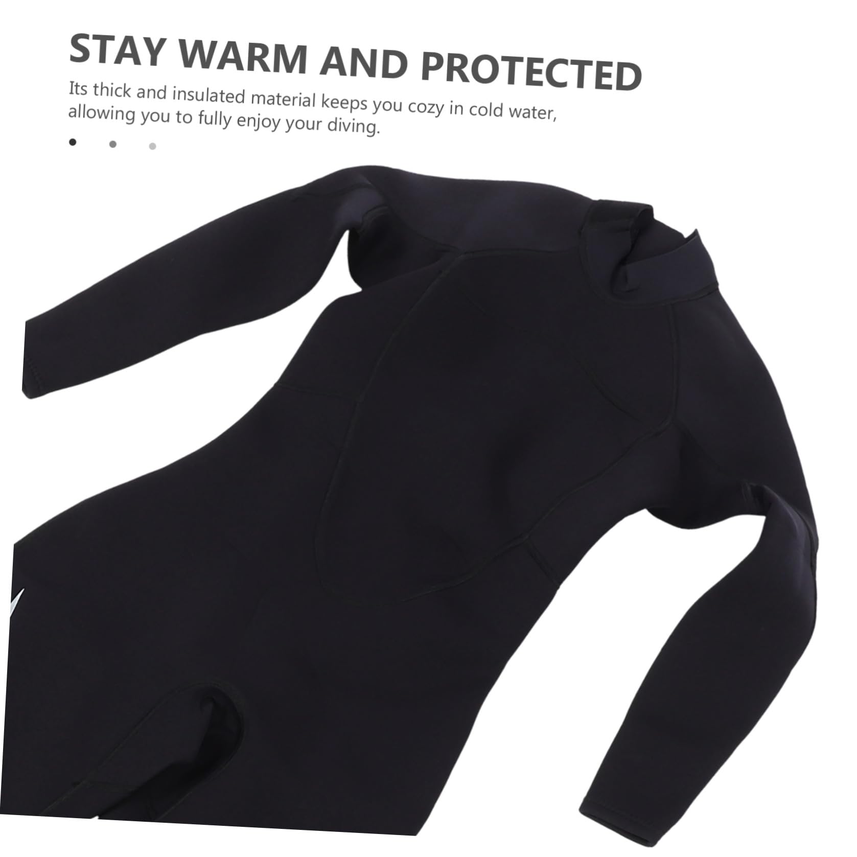 Damen EIN Stück Neoprenanzug Langärmlig Schwarz für Wasseraktivitäten | Scr Neopren und Nylon, Weiches Tragegefühl, Größe L für 50 bis 57kg