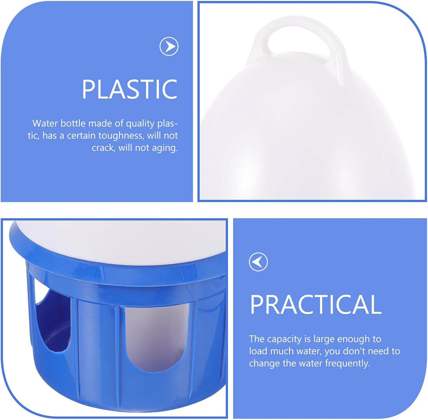 COHEALI Plastic Pigeon Water Feeder Large Capacity Bird Water Dispenser for Pigeon Cage Accessories Convenient and Practical Bird Waterer for Parrots and Doves Replacement Fountain