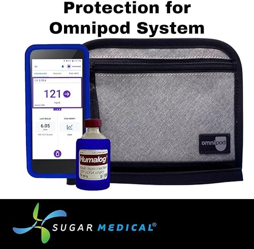 Miniatura 5 de Estuche de suministro Omnipod. Bolsa de suministro para diabetes hecha exclusivamente para el Omnipod 5, Omnipod Dash o Omnipod PDM se adapta a