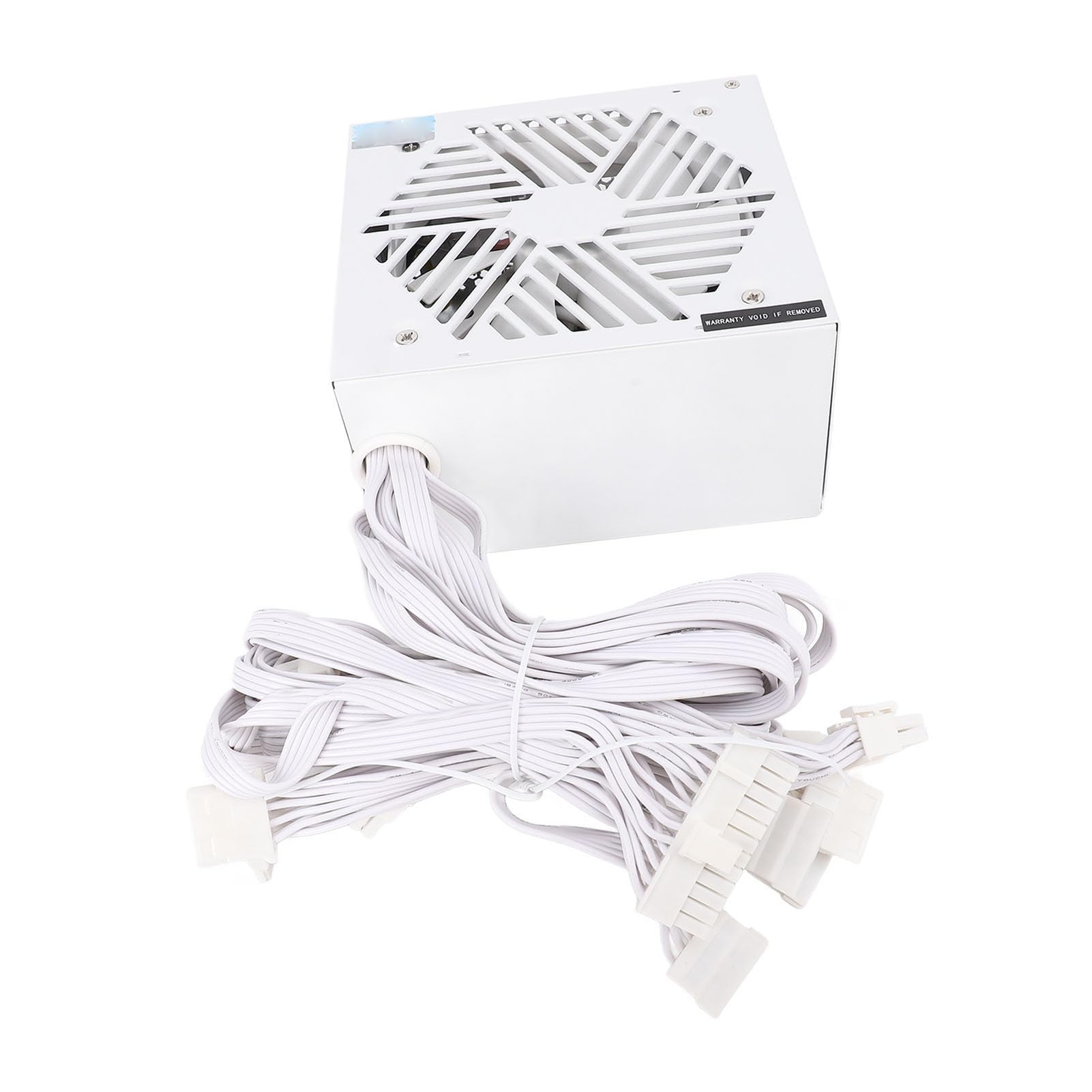 Fuente de Alimentación de Computadora de Escritorio de 500W Ahorro de Energía Eficiente de Guardia Completo Lineback Dual Core para Material de Juego de PC Aluminio Aluminio con Neto, 1