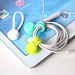 8 Pcs Magnetic Twist Ties,Reutilisable Silicone Twyst Ties ,Magnetic Cable Ties Clips pour le bundling et l'organisation de câbles,Câbles d'écoute,USB Charger des cordes, & Porte-clés de détention