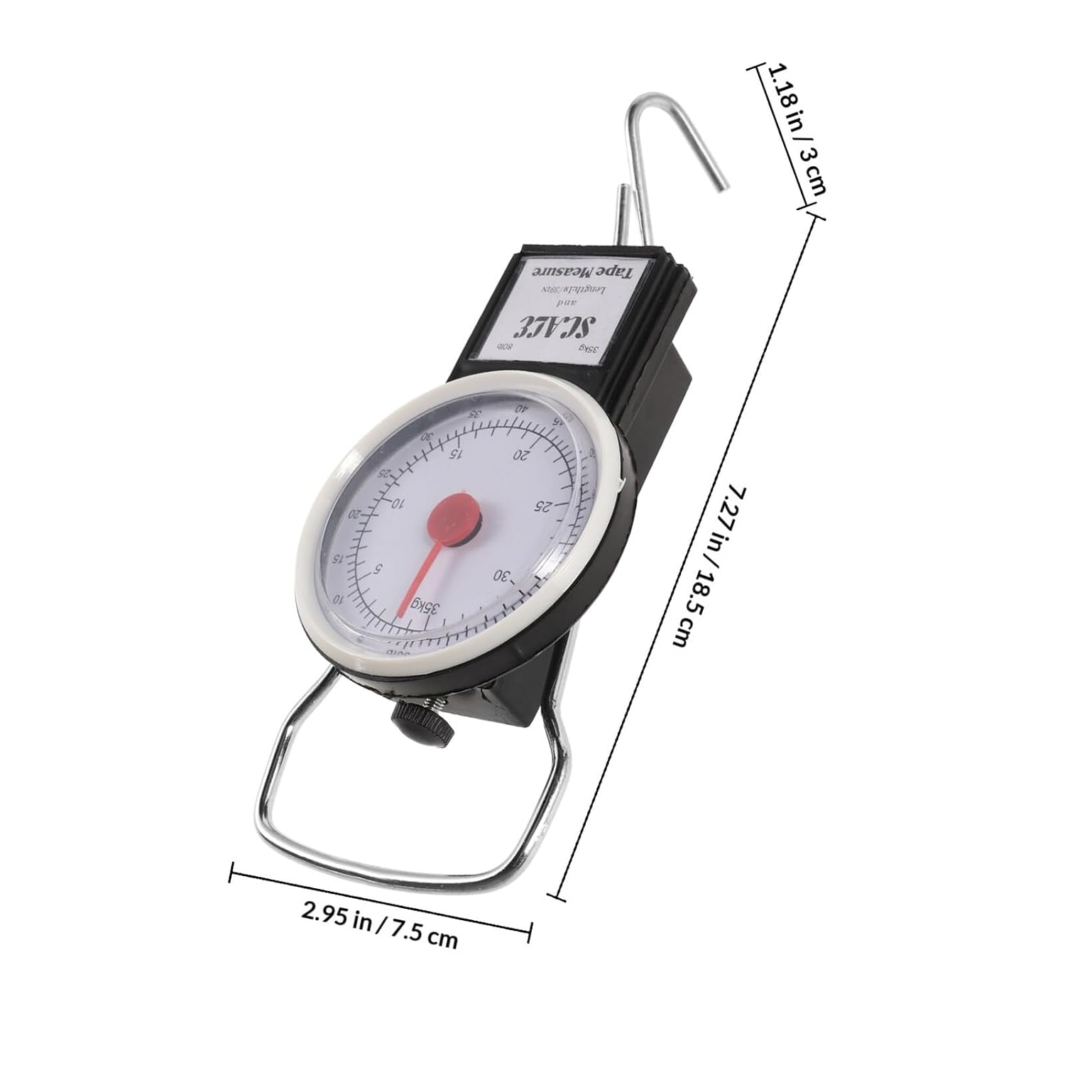 Portable Hanging Scale 35kg with Hook for Luggage and Fish
