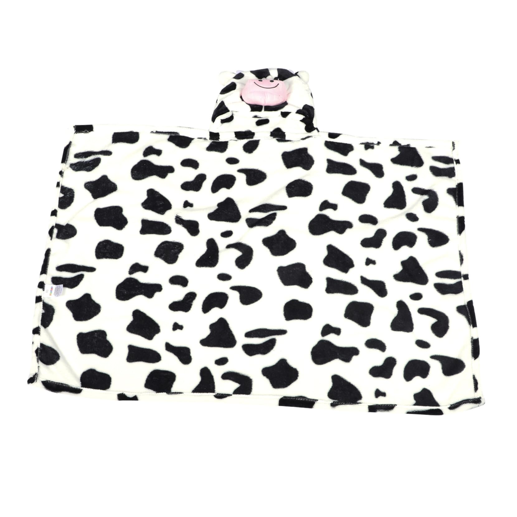 LIFKOME Kapuzenhandtuch aus Flanell, Schwarz, 70x100cm, Babybadetuch | Neugeborene und Kinder, Cartoon Druck, nicht Reizend, Geschenk zur Babyparty