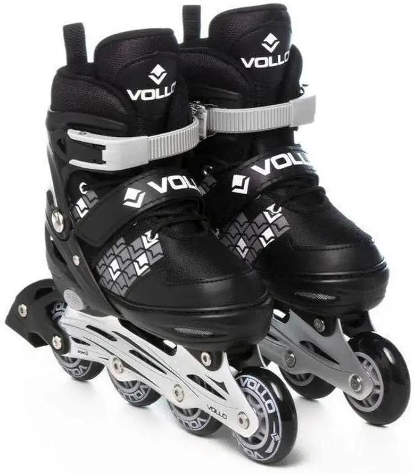 Patins In Line Cinza e Preto Pequeno Vollo Sports