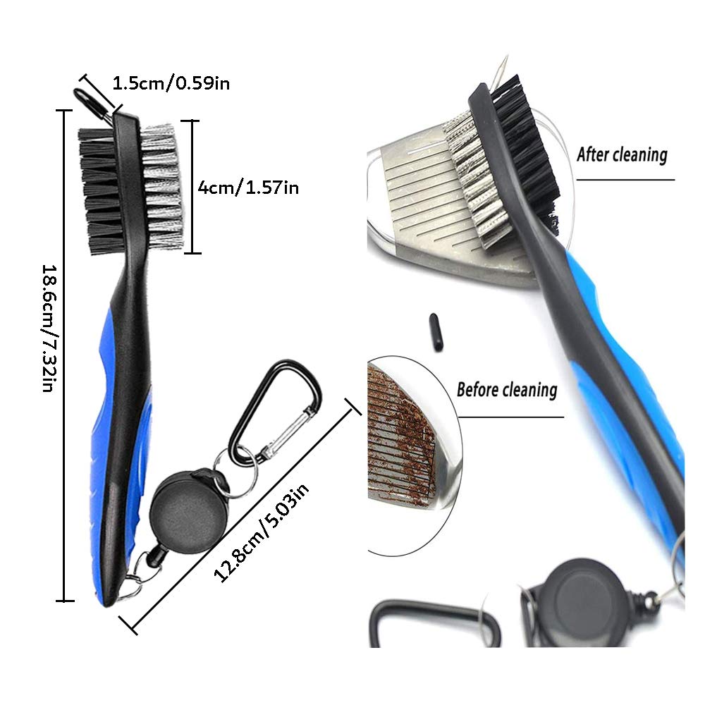 Kit di Accessori da Golf, Spazzola per Mazze da Golf, Asciugamano da Golf, Strumento di Riparazione con marcatore per Palline, Adatto per Pulire Le Attrezzature da Golf