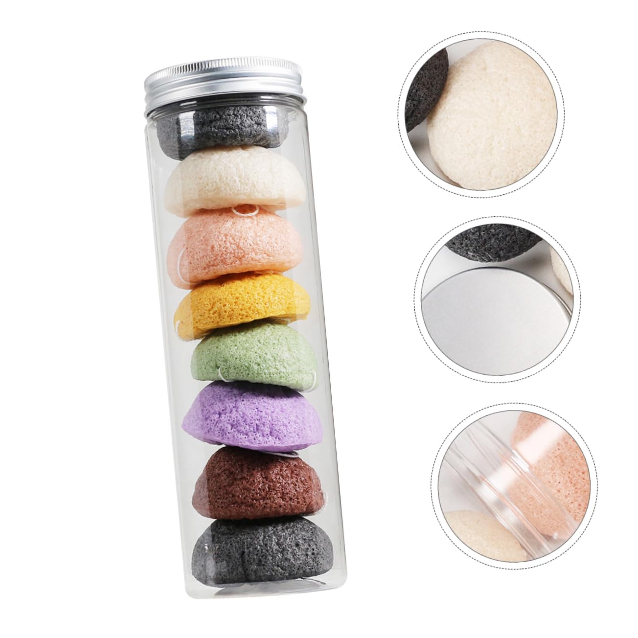 Healeved 24piezas Esponjas De Naturales Para Cuidado Facial De Exfoliantes y Limpiadoras Suaves Para Tipo De Piel Para Eliminar Maquillaje y Impurezas