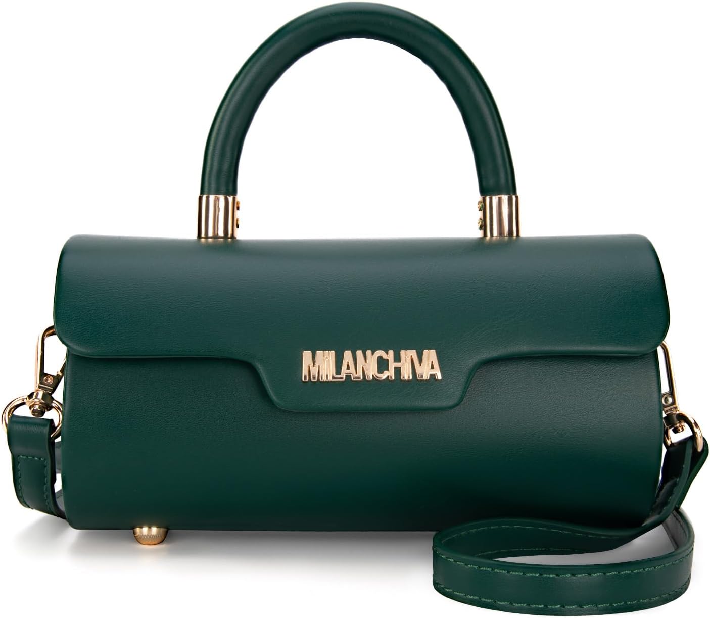 Milan Chiva Small Bags for Women Designer Mini Top Handle Purse Cute Handbags Barrel Shape Purse