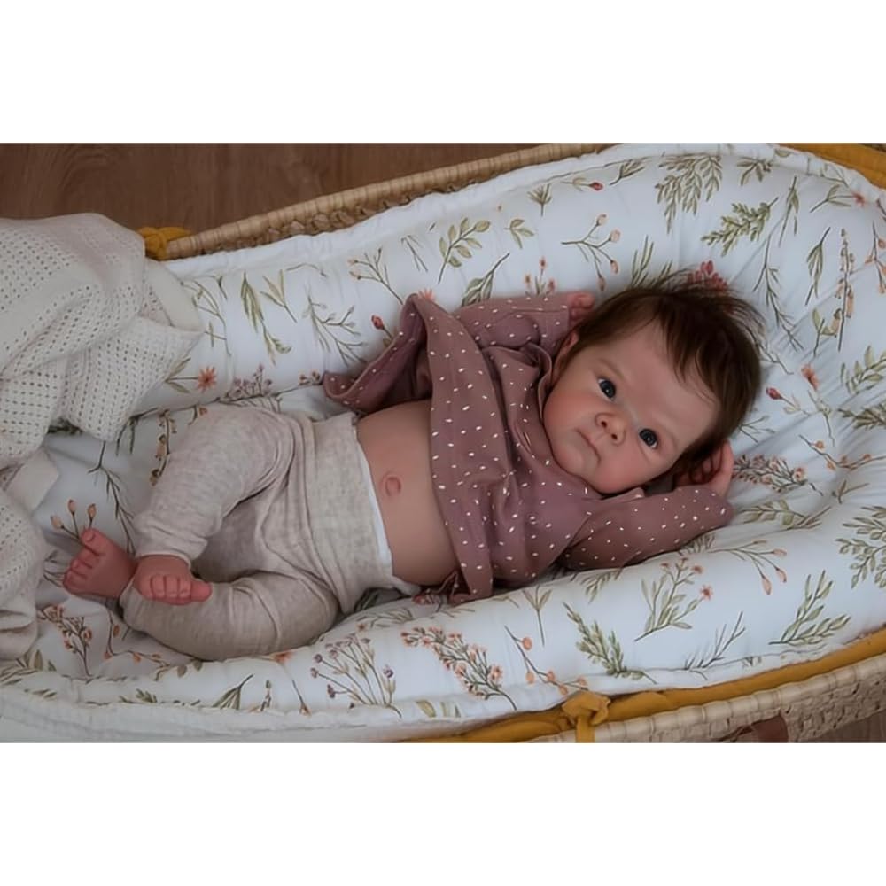 Realistyczna lalka Reborn, 48 cm miękkie silikonowe lalki reborn, Realistyczne 18-calowe lalki Realistyczne lalki z kompletnymi akcesoriami, dla dziewczynek w wieku od 3 lat