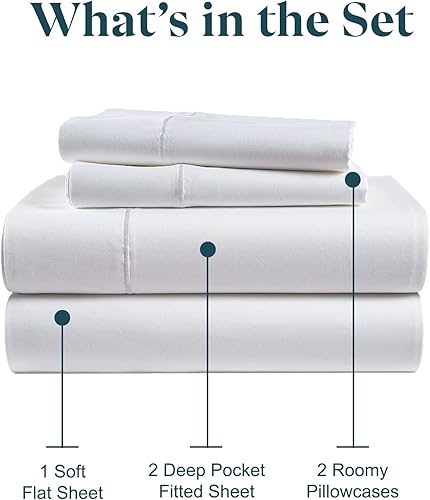 Miniatura 3 de Sábanas divididas de tamaño King para cama ajustable, juego de 5 piezas 100% algodón egipcio, tamaño King dividido, sábanas de lujo de 600 hilos,