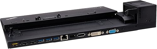 Miniatura 4 de Lenovo ThinkPad Pro Docking Station con adaptador de 90 W AC (40 40A10090US) sellado de fábrica, Lenovo EE. UU. paquete de venta a menudeo, Negro