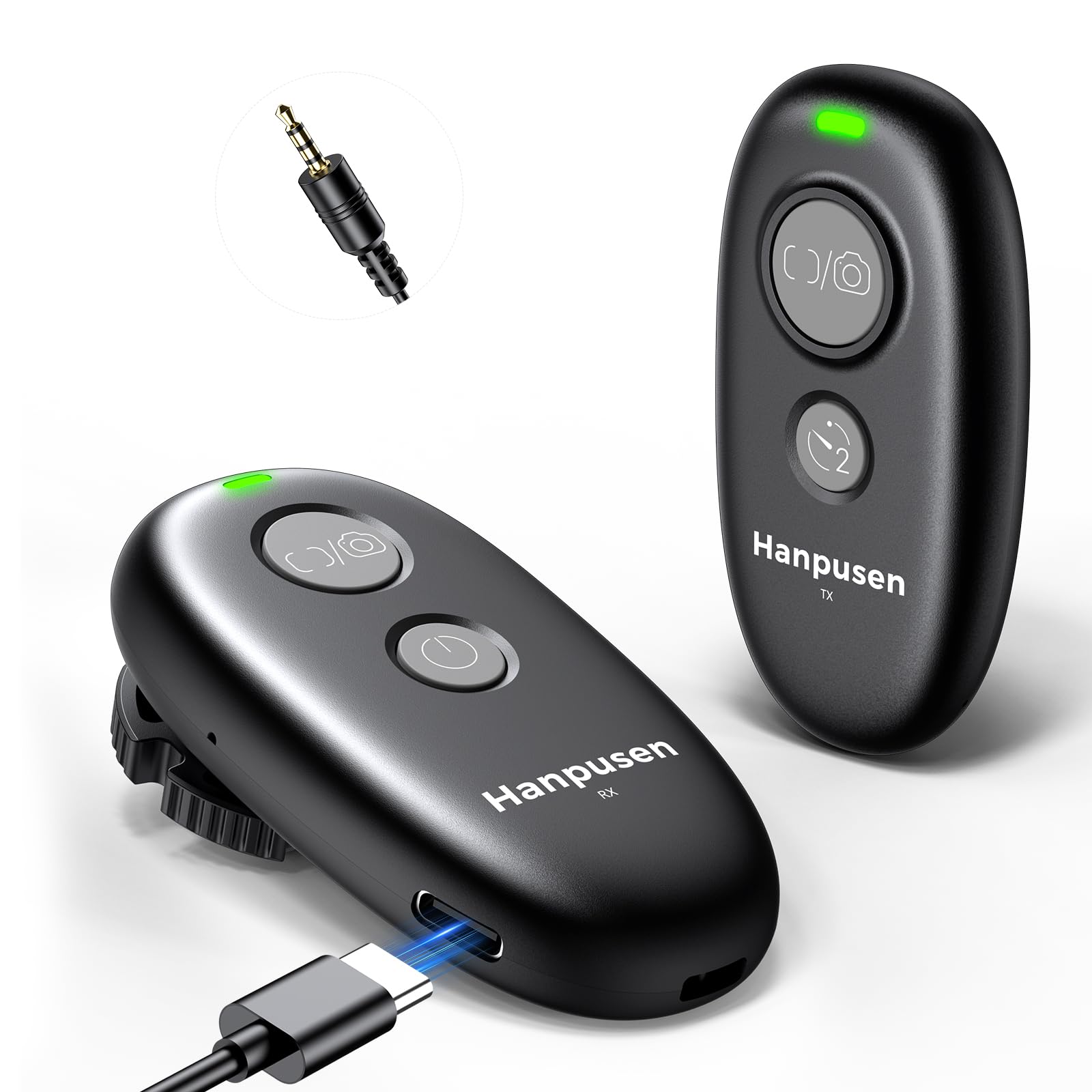 Telecomando ricaricabile per fotocamera Panasonic – Hanpusen Wireless & Wired Remote Control per Panasonic S1II, S1IIE, S1RII, G97, GH7, G9 II, S5IIX, S5II, GH6, BS1H, GH5 II, BGH1, S5, S1H, G95