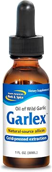 NORTH AMERICAN HERB & SPICE Garlex - 1 fl. oz. - Oil of Wild Garlic - Contains Coriander, Basil, Ginger, Fennel, Oreganol P73 - Non-GMO - 110 Servings