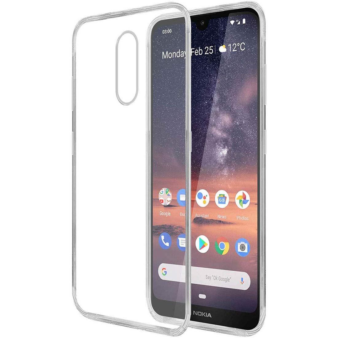 Amazon Brand - Solimo Mobile Cover for Nokia 3.2 (Soft & Flexible Back Case), Transparent (B07XZMZPZB) Amazon Price History, Amazon Price Tracker