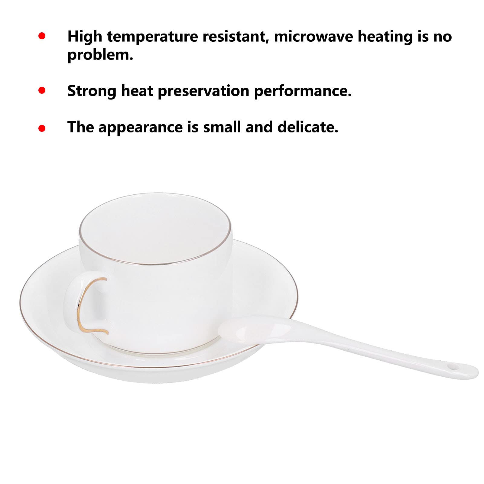 Juego De 4 Tazas De Café, Juego De Tazas De Té Y Platillos, Taza De Cuchara De Porcelana De Hueso Alto Y Juego De Platillos, Taza De Café Con Platillo, Cuchara, Taza De Té, Regalo Para La Cocina Del H