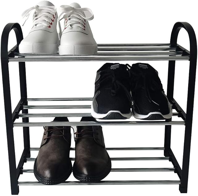 JZHHRPP shoe rack 3-Tier shoe rack small shoe rack simple shoe racks 42X19X43cm