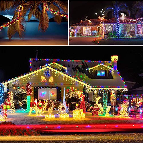 Image of AERYS Solar Fairy Color String Light 200 LEDs 22 Meter Inbuilt Rechargable Batery Waterproof 8 Mode Copper Wire for Garden Yard Balcony Diwali Christmas Party & Led Light (Colour Solar String Light)