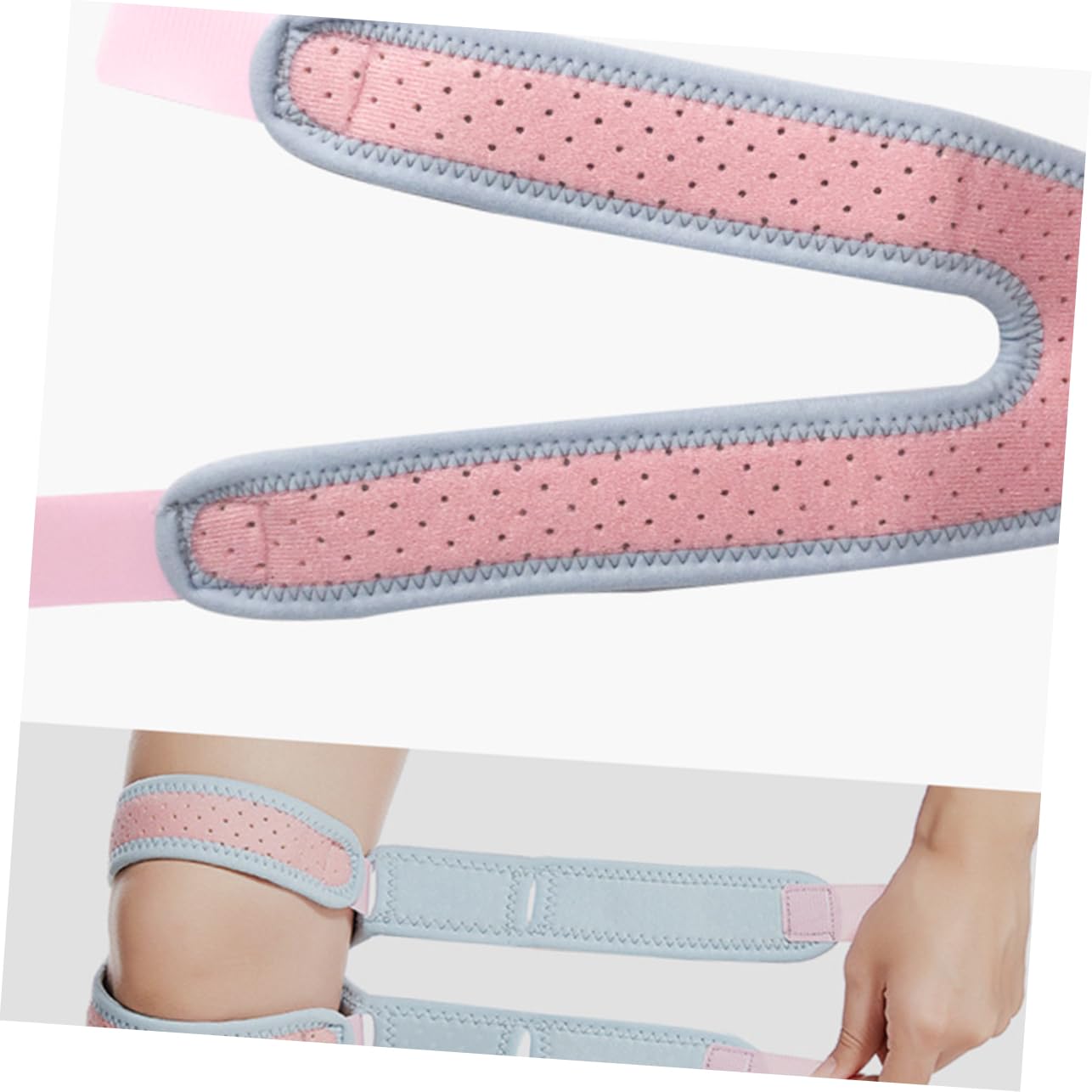 1Pc Unisex Sports Knee Pad Breathable Patellar Retinaculum Protector for Running Outdoor Sports Durable Compression Support for Men Women Pink