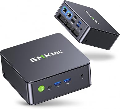 GMKtec G11 Mini PC, AMD Ryzen Embedded R2514, 16 GB DDR4 + 256 GB, Stable than SSD, Up to 3.7 GHz, 4K x 3 Screen Output, 2.5 GLAN, HDMI 2.1 / Type-C, Win11 Pro Mini PC, USB3.2 x 4, for Enterprise and