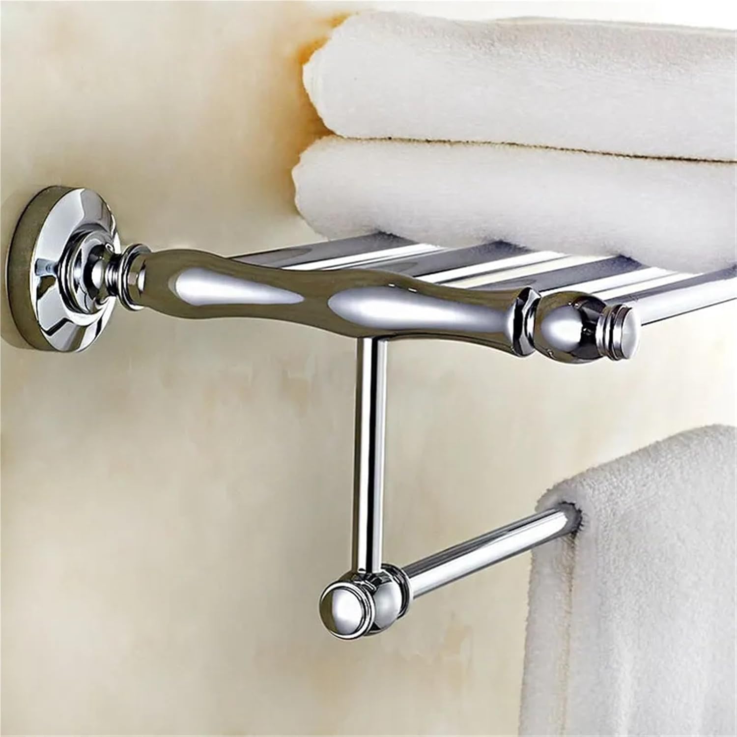 Bathroom Hardware Set Chrome Polished Toothbrush Holder Paper Towel Bar Accessories(Toilet Roll Basket)
