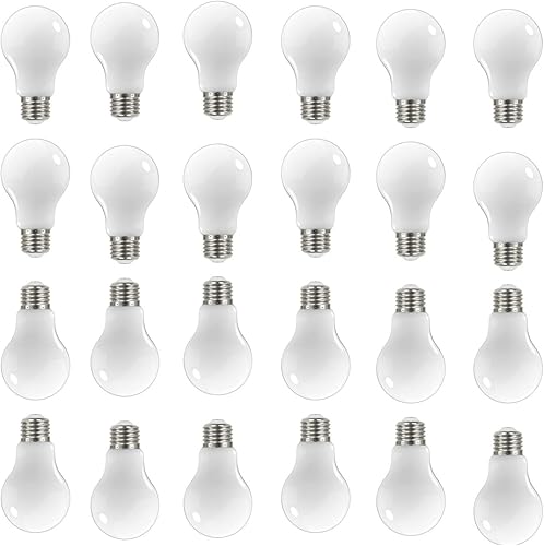 Miniatura 1 de Satco Paquete de 24 lámparas de filamento LED regulables, S12412, lúmenes altos, 5 vatios, A19; blanco suave; 2700 K; base media; 90 CRI; 120