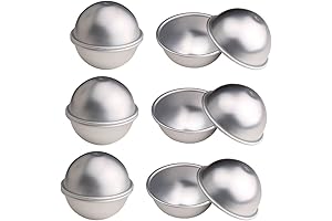 12 Pcs DIY Metal Bath Bomb Molds, Set of 6