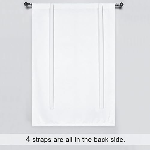 Miniatura 3 de Cortina de ventana de cocina para oscurecer la habitación, con aislamiento térmico, ajustable, para baño, 42 pulgadas de ancho x 45 pulgadas de