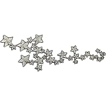 ID 5137 Silver Stars Cluster Patch Shooting Night Embroidered Iron On Applique