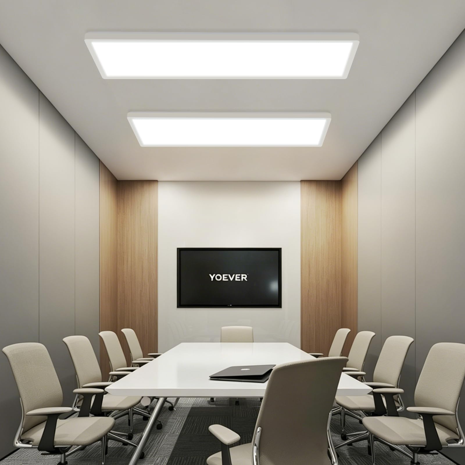 CBJKTX Lampa sufitowa LED z pilotem zdalnego sterowania 58 x 20 cm, panel
