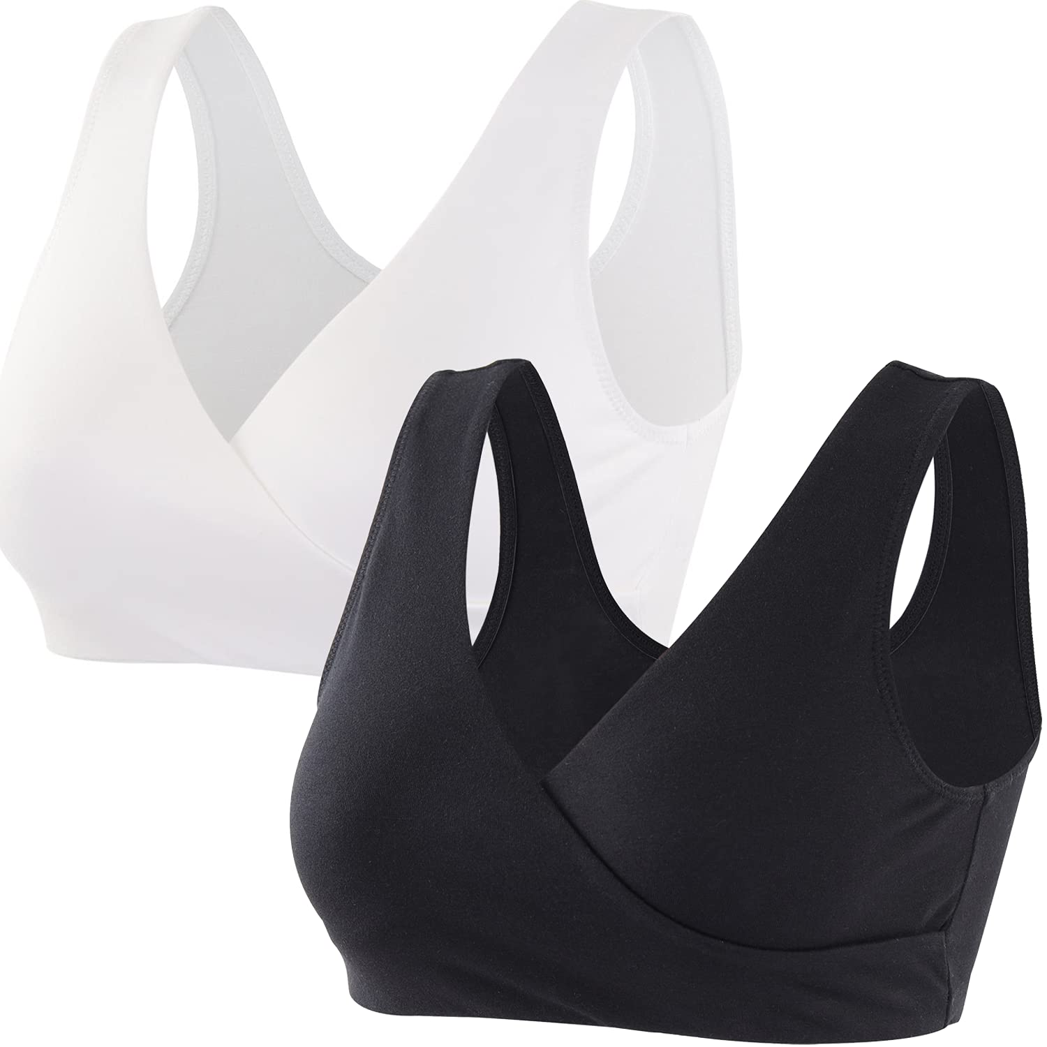 ZUMIY Maternity Nursing Bras, Seamless Maternity Bra for Pregnancy & Breastfeeding, Comfortable Wireless Bra Night Sleep Top — view 15
