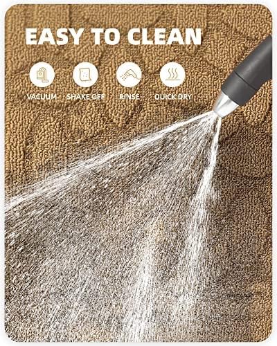 Miniatura 3 de Color&Geometry Alfombras de cocina, antideslizante, lavable a máquina, tapetes de cocina fáciles de limpiar, 18 x 29 pulgadas, beige