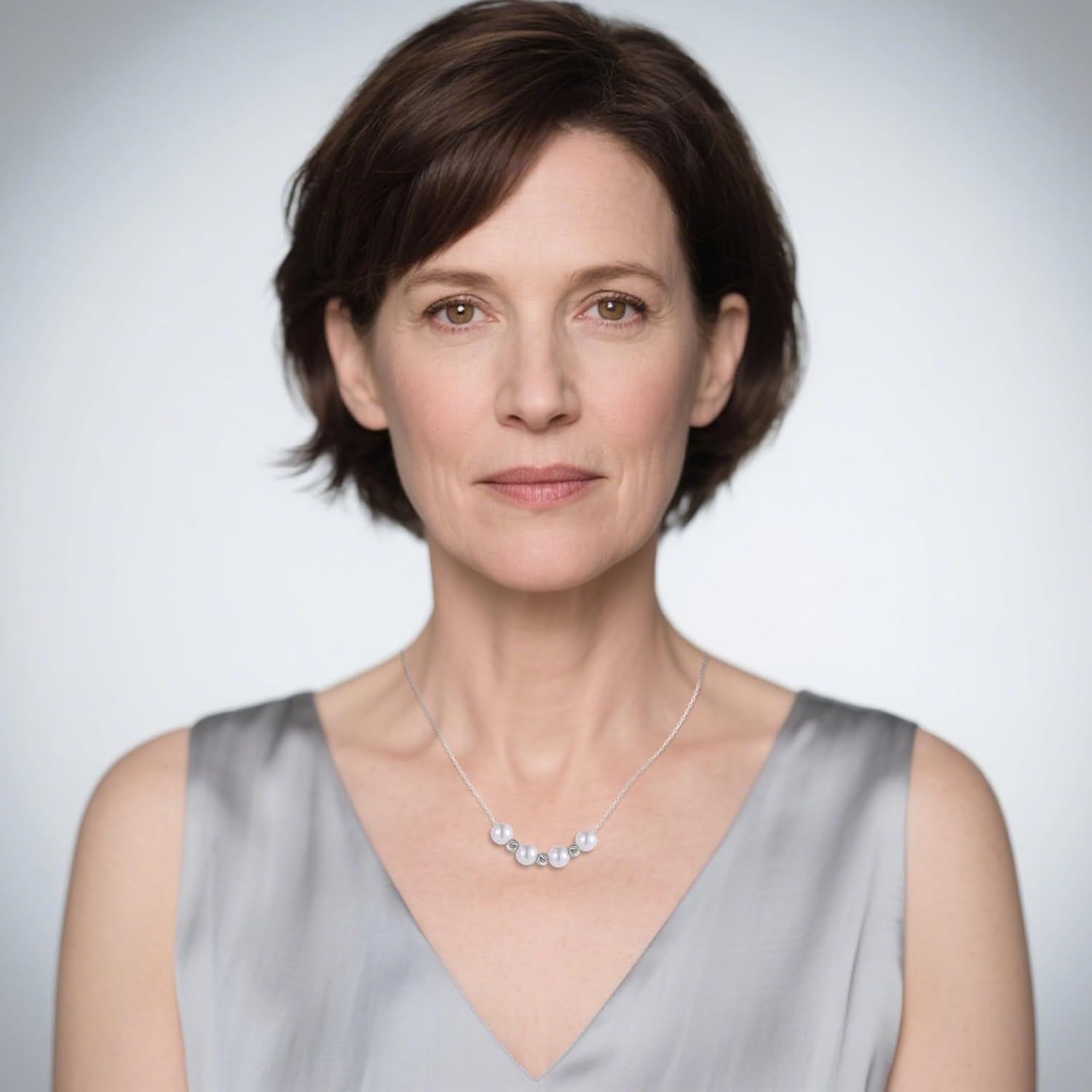 Birthday Gifts for Women, Silver Pearl Necklace for 40 50 60 70 Year Old Women, 40th 50th 60th 70th Birthday Necklace for Her, 4 5 6 7 Decade Necklace - Image 2