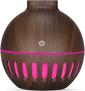 Humidificateur Diffuseur d'Huiles Essentiell Humidificateur à ultrasons Cool Cool Humidificateur 130ml Mini Mini Diffuseur Aromatherapy Diffuseur Whisper-silhouette avec 7 lumières LED colorées for la