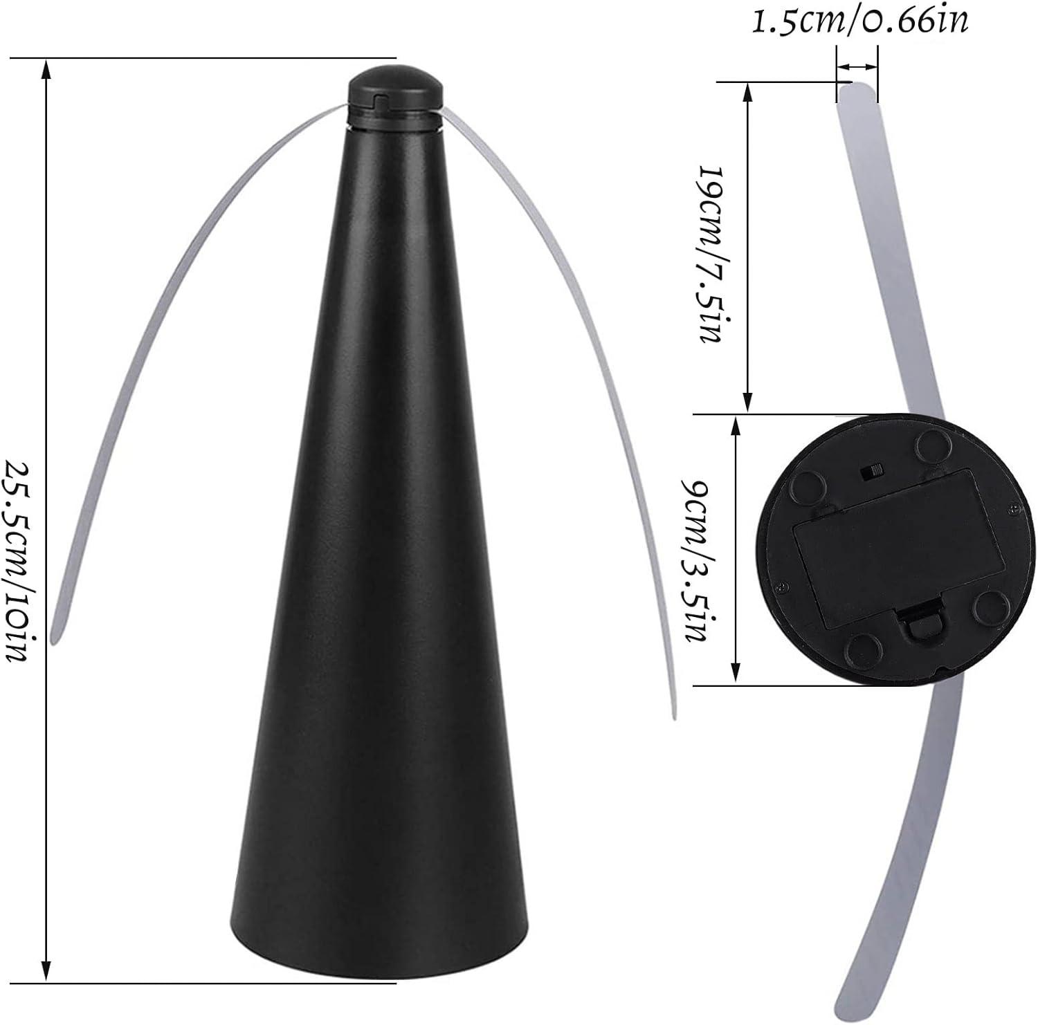 Detalii ventilator de respingere a muștelor